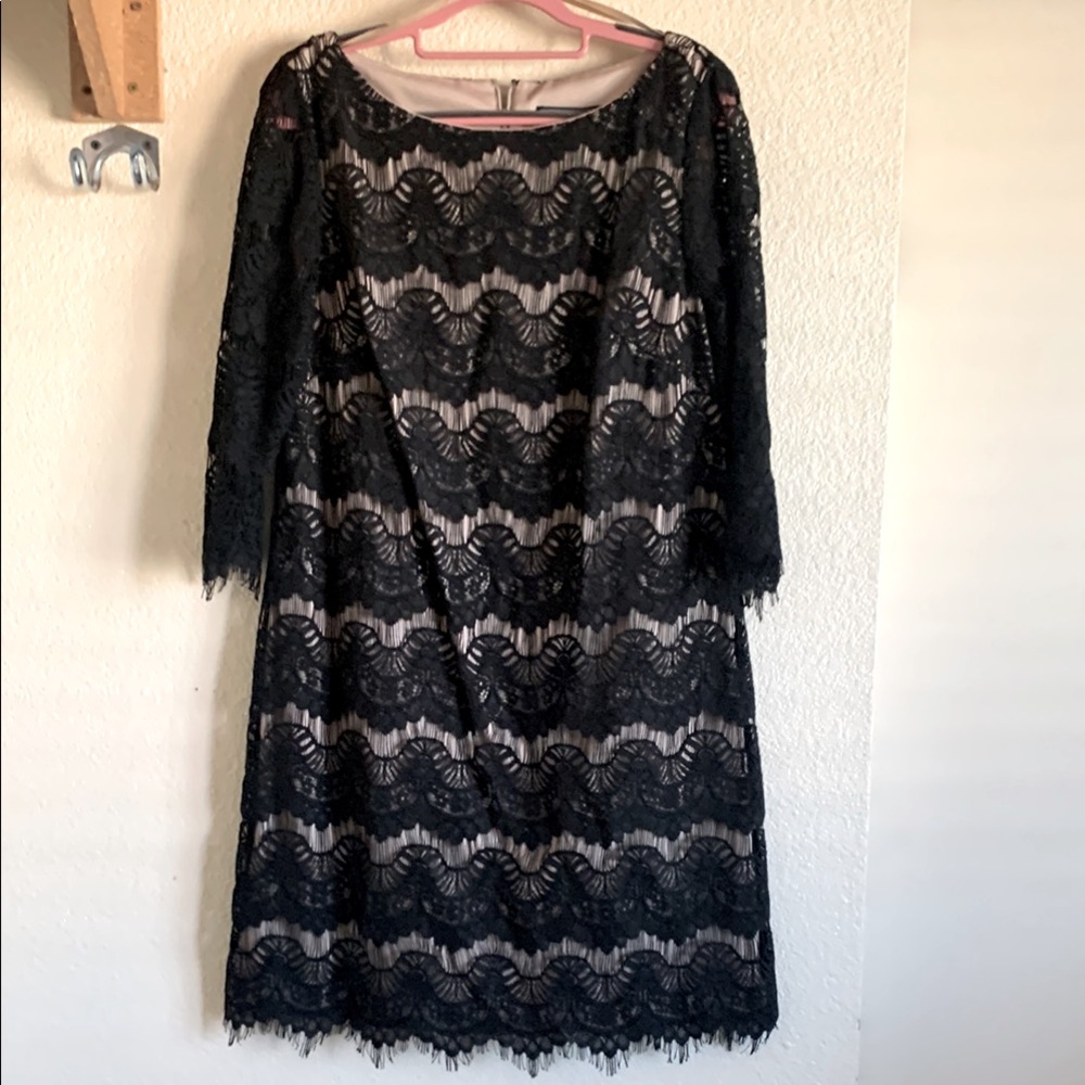 Jessica Howard Elegant Black Lace Dress